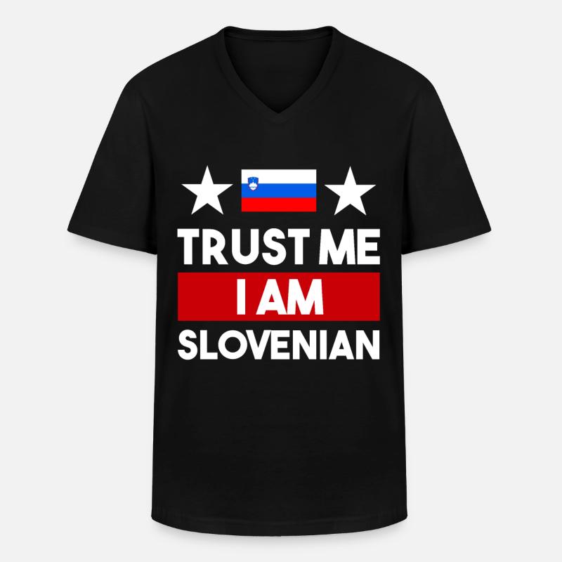 Slowenien! - Männer-T-Shirt mit V-Ausschnitt - Schwarz