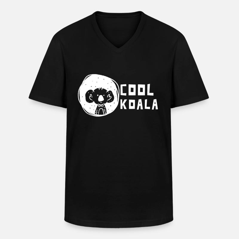 Koala Cool Koala Geschenk - Männer-T-Shirt mit V-Ausschnitt - Schwarz