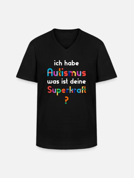 Autismus Autist - Männer-T-Shirt mit V-Ausschnitt - Schwarz