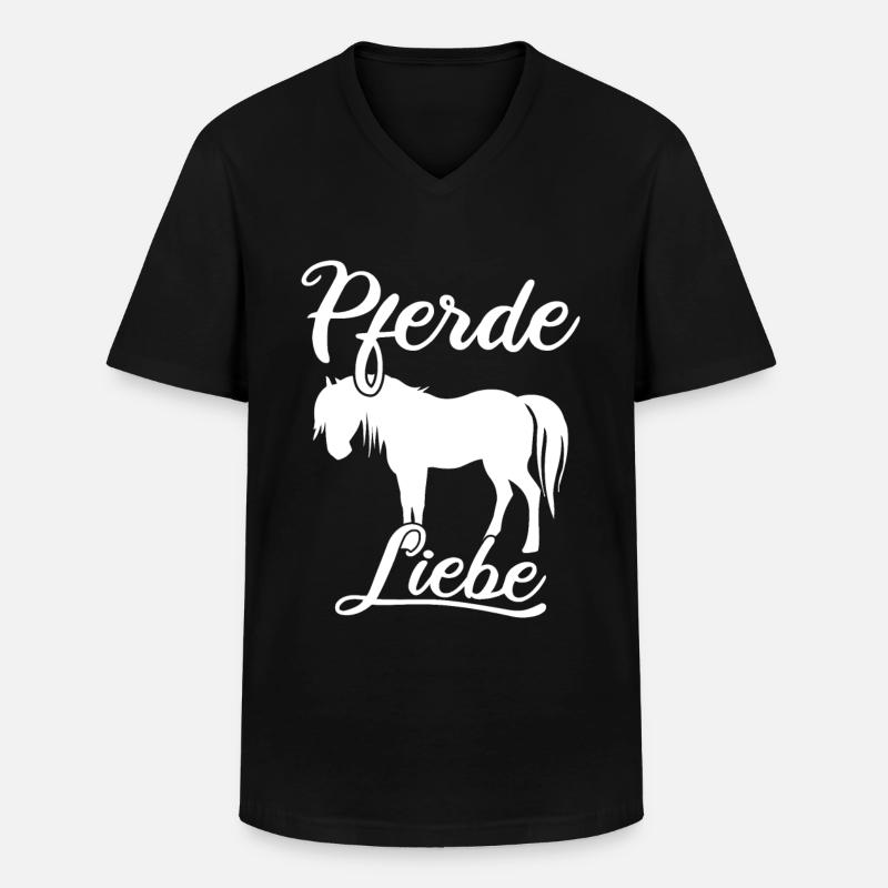 Pferde Liebe, Pferdemotiv, Pferde. - Männer-T-Shirt mit V-Ausschnitt - Schwarz