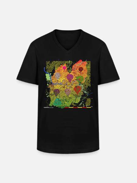 Balloons Over Sunset Bristol - Men's V-Neck T-Shirt - black