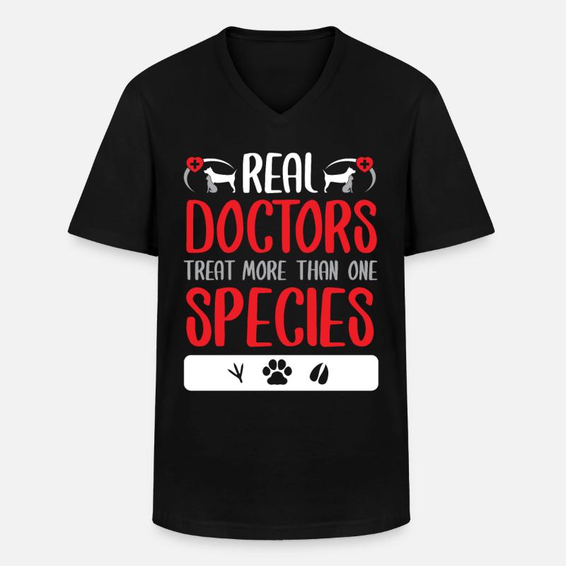 tierarzt, hund, tier, geschenkidee, tierärztin - Männer-T-Shirt mit V-Ausschnitt - Schwarz