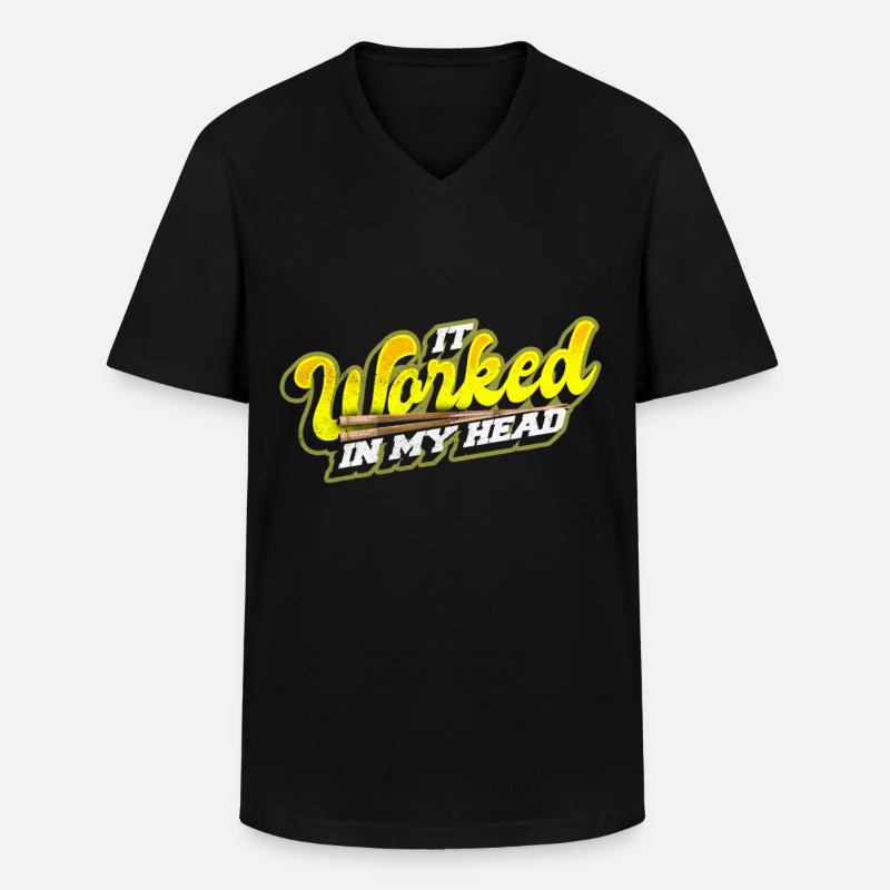 Billard - Männer-T-Shirt mit V-Ausschnitt - Schwarz