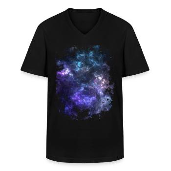 Univers - T-shirt col V Homme - noir - Devant - AI Model Male 178 dark (178cm)