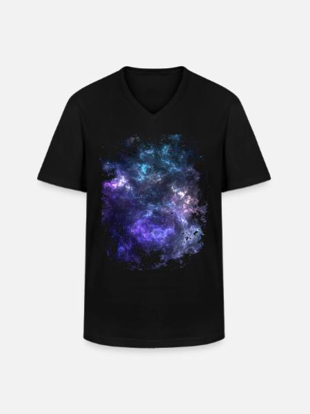 Univers - Men's V-Neck T-Shirt - black