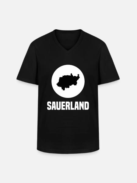 Sauerland! - Männer-T-Shirt mit V-Ausschnitt - Schwarz