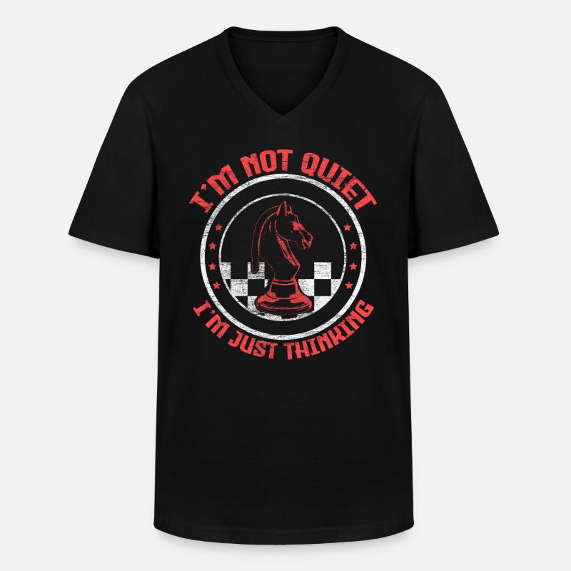 Schach Brettspiel - Männer-T-Shirt mit V-Ausschnitt - Schwarz
