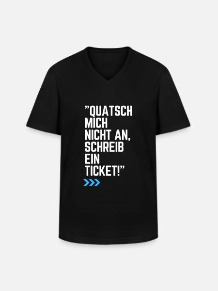 Schreib ein IT Ticket - Männer-T-Shirt mit V-Ausschnitt - Schwarz