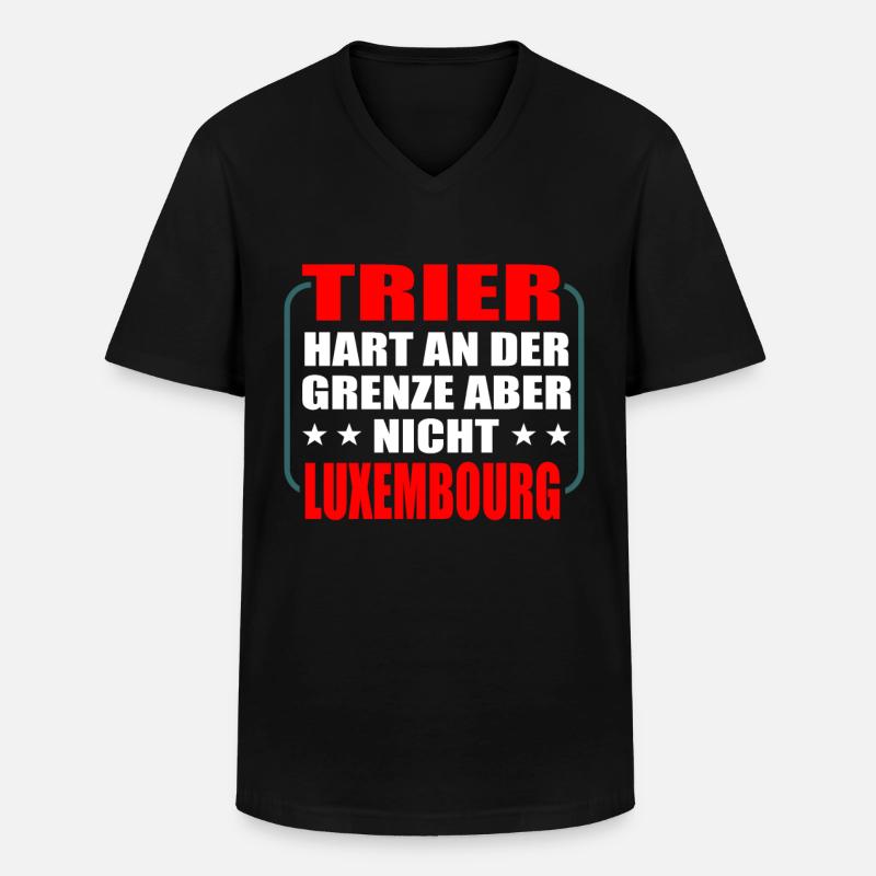 Trier - Männer-T-Shirt mit V-Ausschnitt - Schwarz