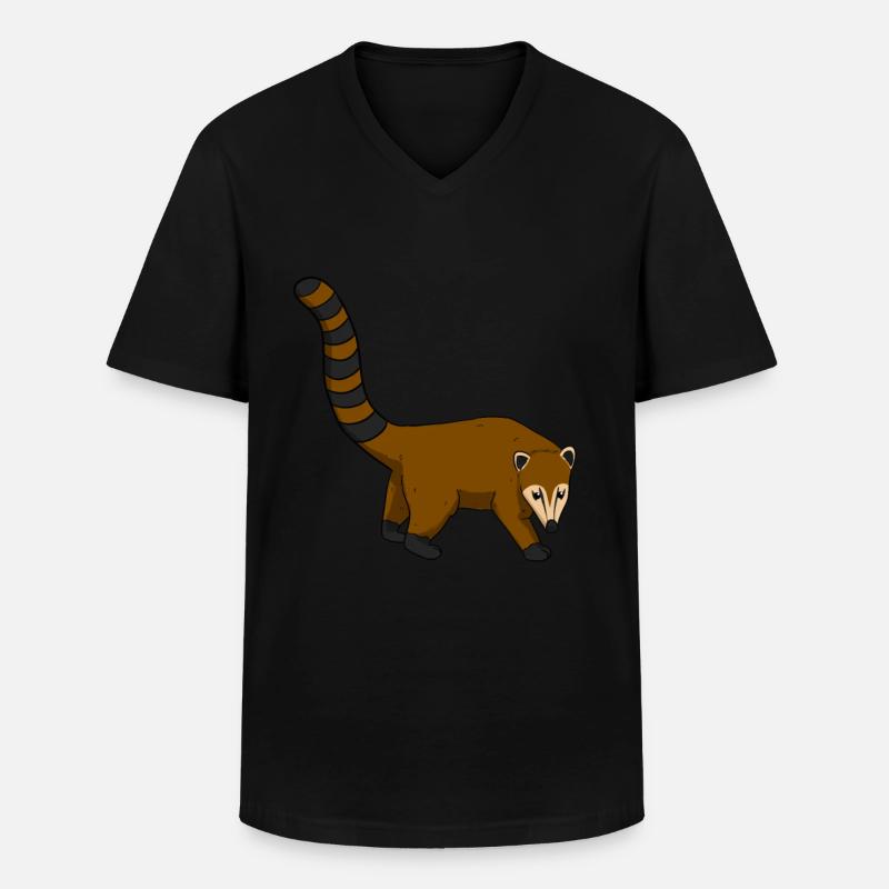 Nasenbär - Männer-T-Shirt mit V-Ausschnitt - Schwarz