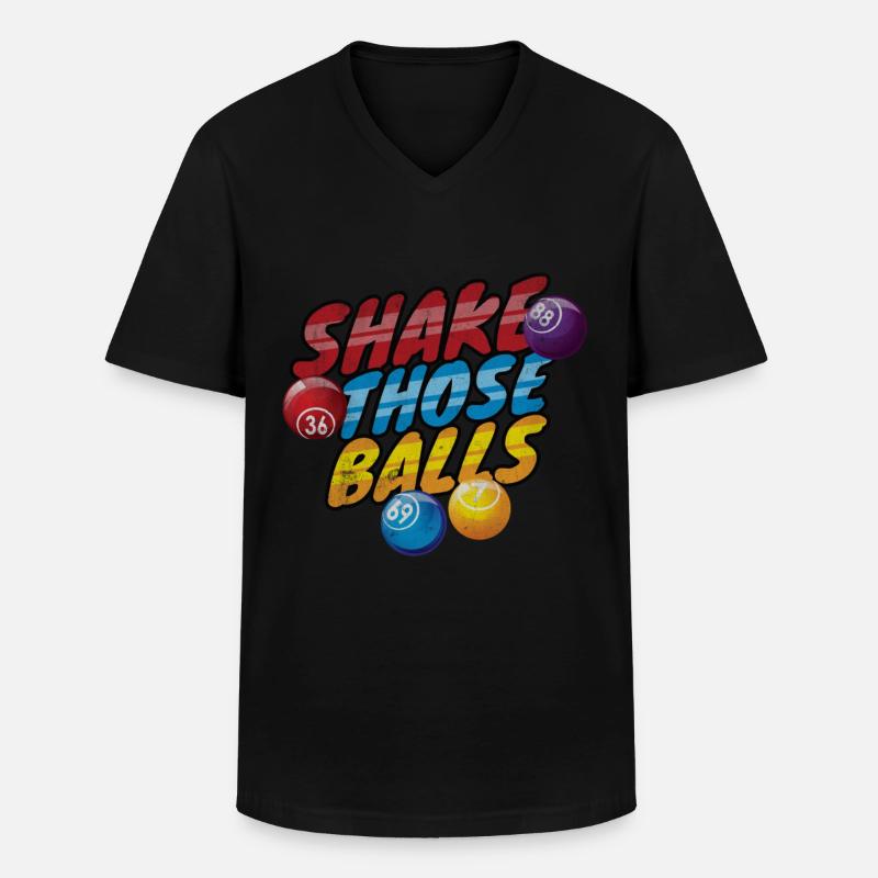 Bingo - Männer-T-Shirt mit V-Ausschnitt - Schwarz