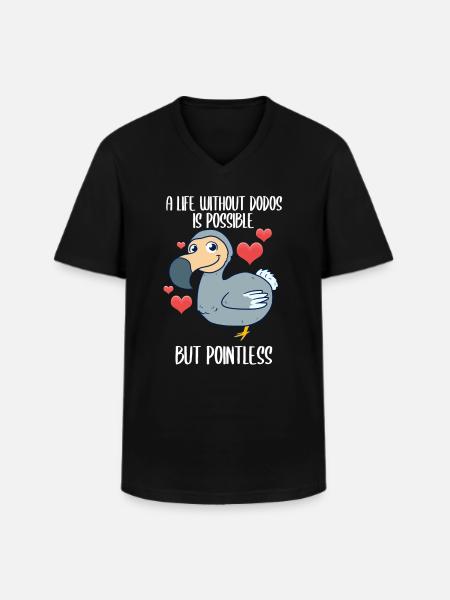 Dodo Flightless bird - Men's V-Neck T-Shirt - black