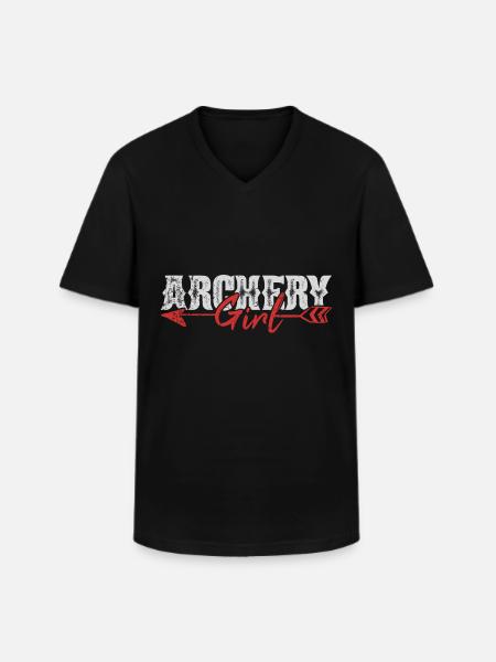 Bogenschießen - Männer-T-Shirt mit V-Ausschnitt - Schwarz