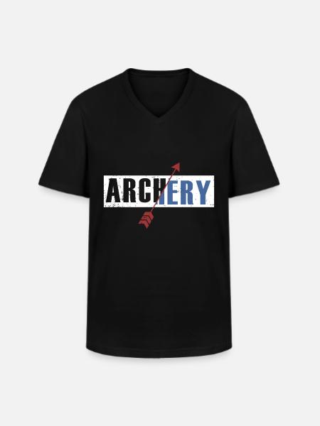 Archery arrow - Men's V-Neck T-Shirt - black