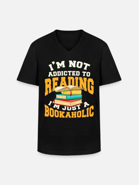 Book - Men's V-Neck T-Shirt - black