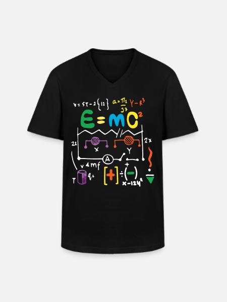 Physics relativity formula - Men's V-Neck T-Shirt - black