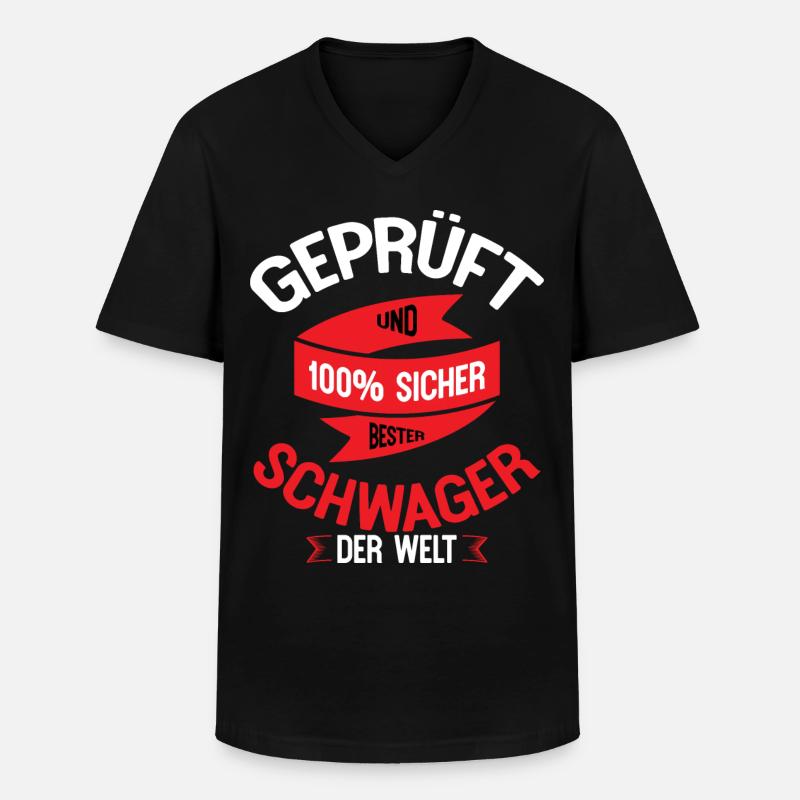 Schwager Geschenk - Männer-T-Shirt mit V-Ausschnitt - Schwarz