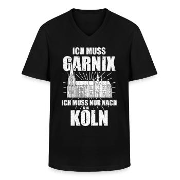 Kölner Dom Köln Karneval Jeck Kölle Alaaf Geschenk - Männer-T-Shirt mit V-Ausschnitt - Schwarz - Vorne - AI Model Male 178 dark (178cm)