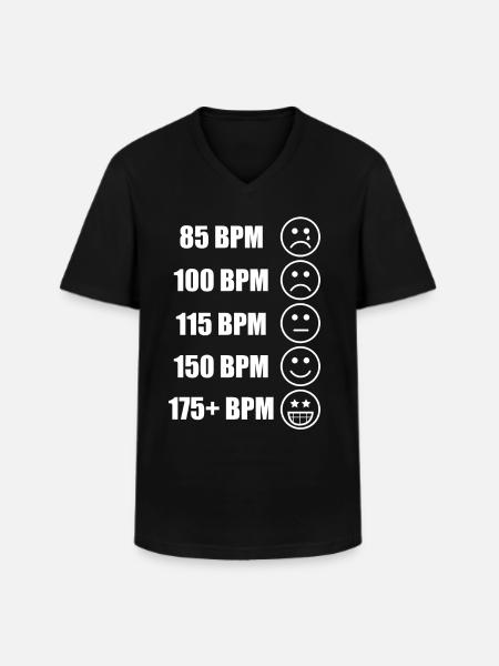 Gabber Hakken Uptempo Fun Gift - Men's V-Neck T-Shirt - black