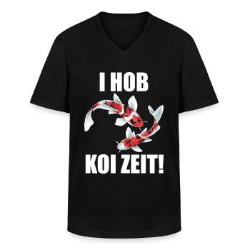 lustige Koi Kois i hob koi zeit Geschenkidee - Männer-T-Shirt mit V-Ausschnitt - Schwarz - Vorne - AI Model Male 178 dark (178cm)