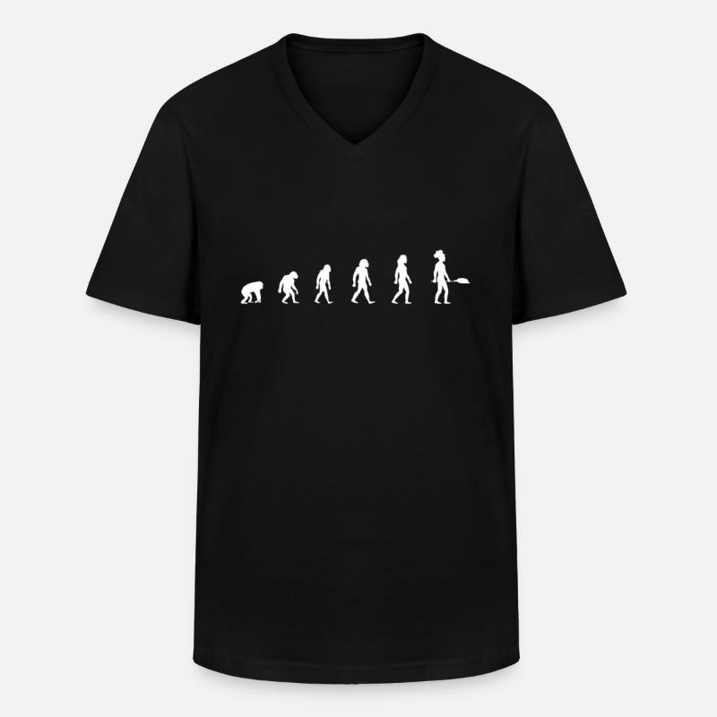 Evolution Baker Bakery Funshirt - Men's V-Neck T-Shirt - black