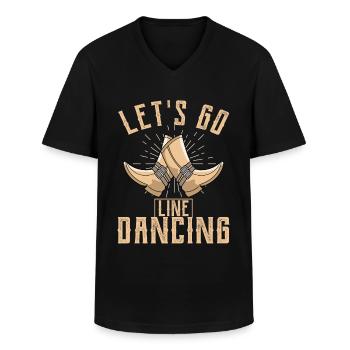 Linedance - Männer-T-Shirt mit V-Ausschnitt - Schwarz - Vorne - AI Model Male 178 dark (178cm)
