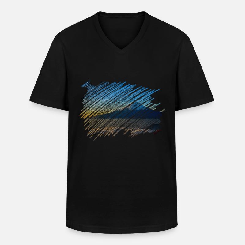 Berg - Männer-T-Shirt mit V-Ausschnitt - Schwarz