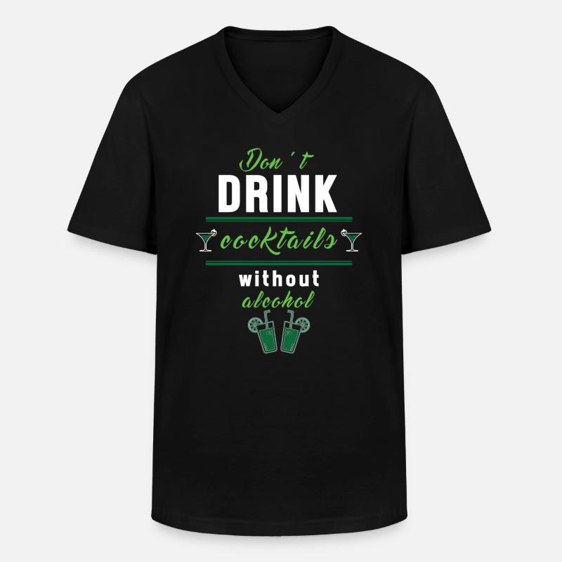 Cocktail - Männer-T-Shirt mit V-Ausschnitt - Schwarz