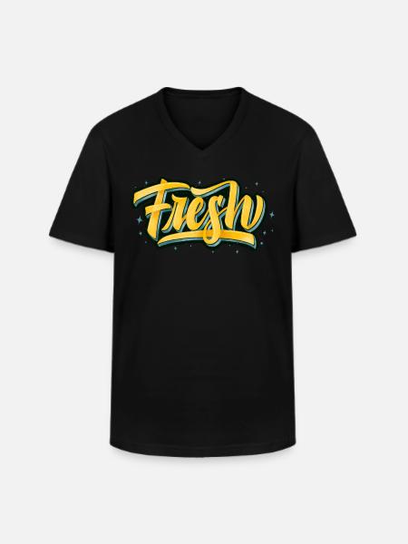 Fresh and cool - Men's V-Neck T-Shirt - black