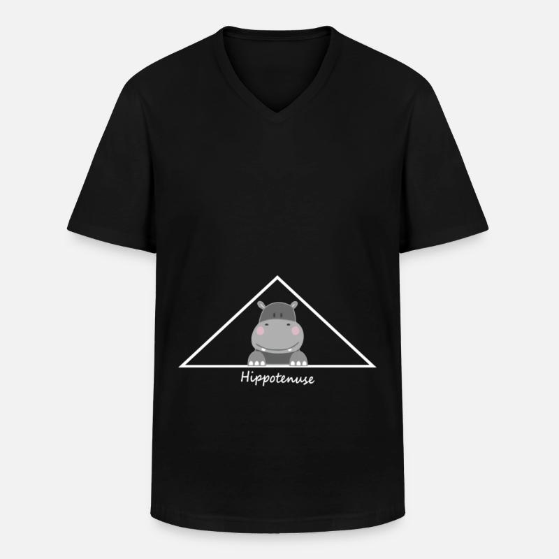 Triangle with Hippotenuse - Men's V-Neck T-Shirt - black