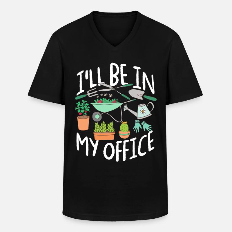 Gärtner - Männer-T-Shirt mit V-Ausschnitt - Schwarz