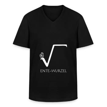 chemise de maths mathématiques de racine de canard - T-shirt col V Homme - noir - Devant - AI Model Male 178 dark (178cm)