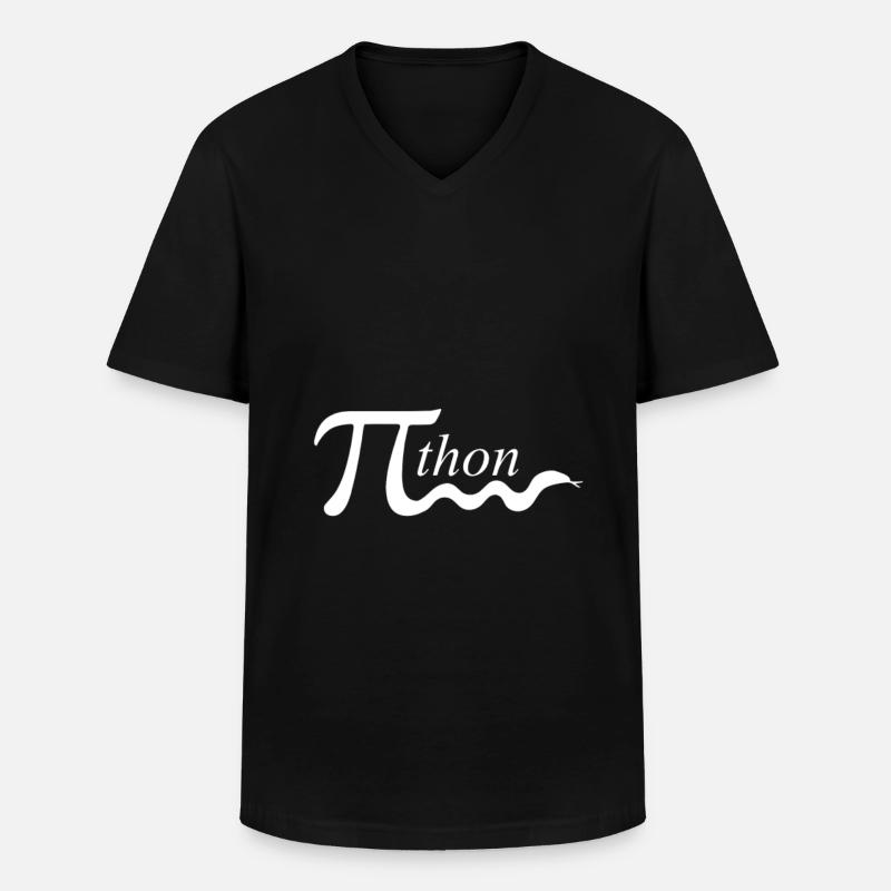 blague de maths pi python - T-shirt col V Homme - noir
