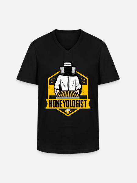Honeyologist Beekeeper Honey Bee - Men's V-Neck T-Shirt - black