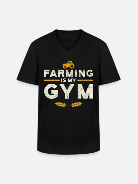 Agriculture is my gym - Men's V-Neck T-Shirt - black