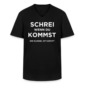 Anal Sex Analsex Porno Swinger Ficken Geschenk - Männer-T-Shirt mit V-Ausschnitt - Schwarz - Vorne - AI Model Male 178 dark (178cm)