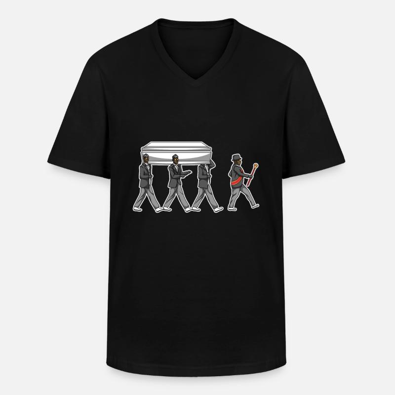 Coffin Pallbearers Dance Meme - Men's V-Neck T-Shirt - black