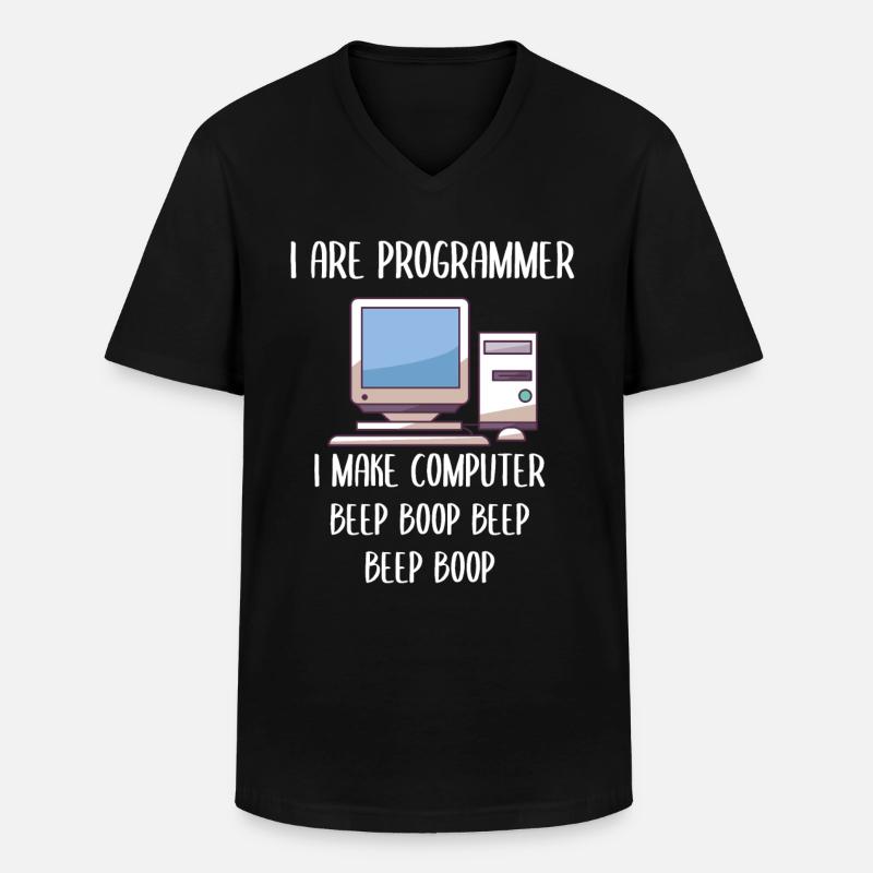 I Are Programmer Programming - Männer-T-Shirt mit V-Ausschnitt - Schwarz