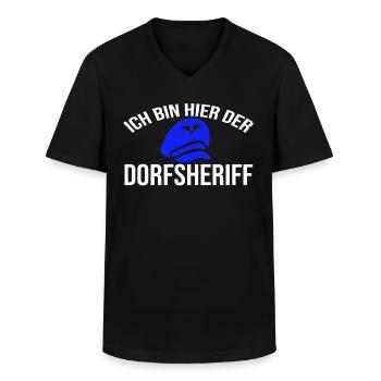 Polizist lustige Polizei Geschenk - Männer-T-Shirt mit V-Ausschnitt - Schwarz - Vorne - AI Model Male 178 dark (178cm)