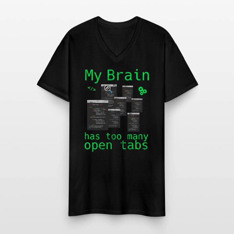 Informatique Hacker Programmer Binary Pc Computer T-shirt col V Homme