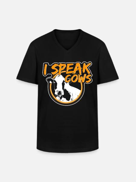 Cow Cows Mountains - Men's V-Neck T-Shirt - black