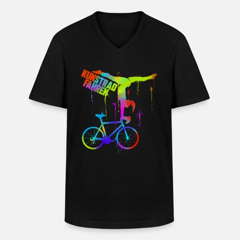 Kunstradfahrer und Radfahrer Geschenk - Männer-T-Shirt mit V-Ausschnitt - Schwarz