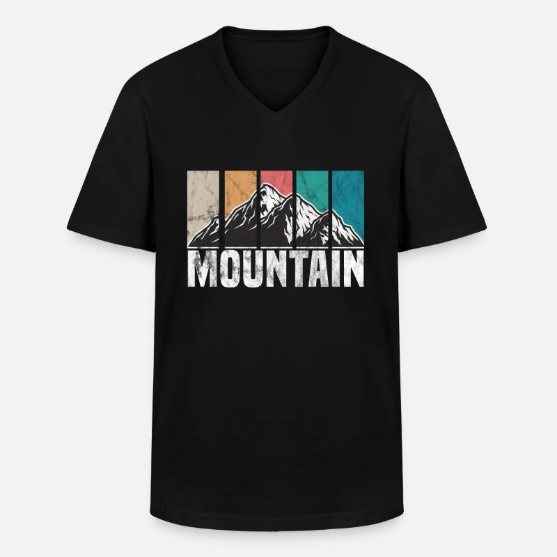 Berg - Männer-T-Shirt mit V-Ausschnitt - Schwarz