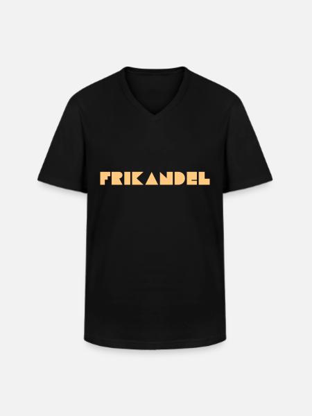 Frikandel is Flemish Dutch - Men's V-Neck T-Shirt - black