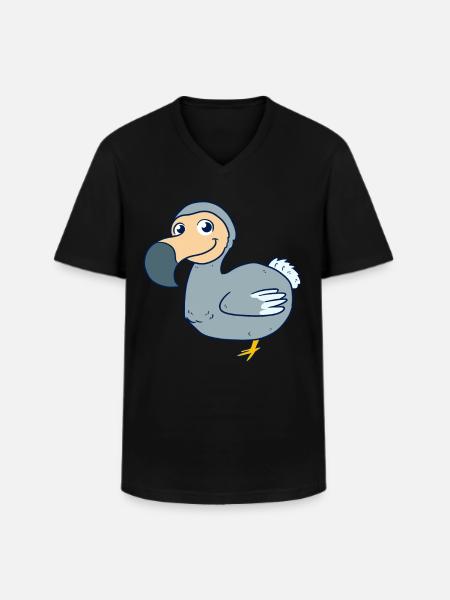Dodo Dudu - Männer-T-Shirt mit V-Ausschnitt - Schwarz