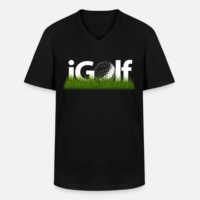 Golfer Golfen Geschenk - Männer-T-Shirt mit V-Ausschnitt - Schwarz