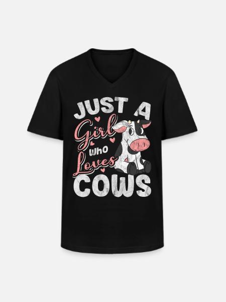 Vache - T-shirt col V Homme - noir