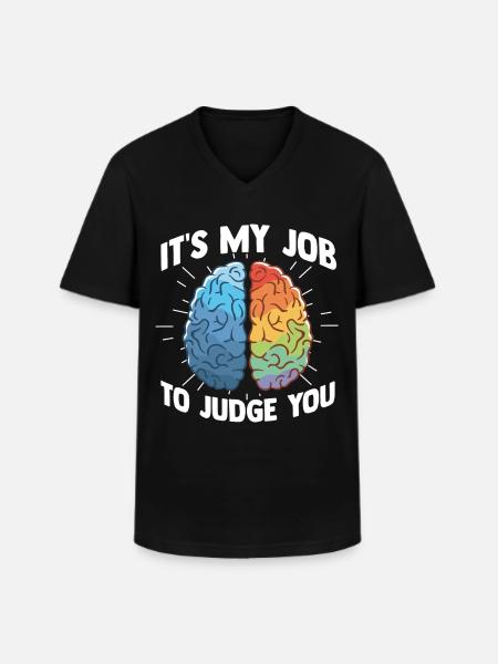Psychologe - Männer-T-Shirt mit V-Ausschnitt - Schwarz
