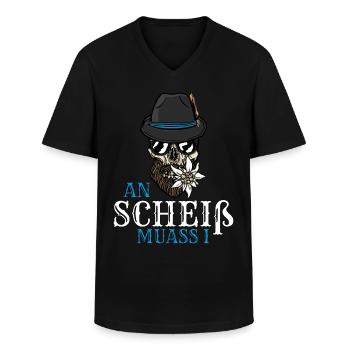 Bayrischer Spruch Lustige Bayer Bayern Geschenk - Männer-T-Shirt mit V-Ausschnitt - Schwarz - Vorne - AI Model Male 178 dark (178cm)
