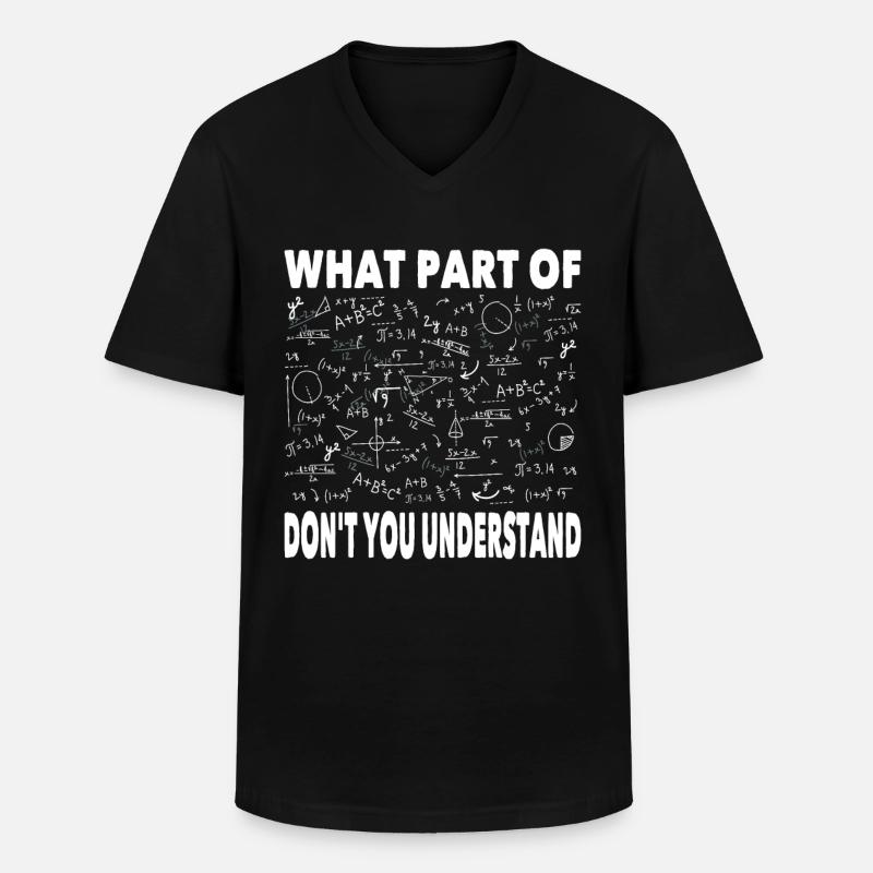 Math Math Exercices Mathématicien Cadeau - T-shirt col V Homme - noir